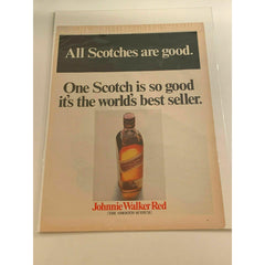 1965 Johnnie Walker Red Label Scotch Whisky Vintage Magazine Print Ad